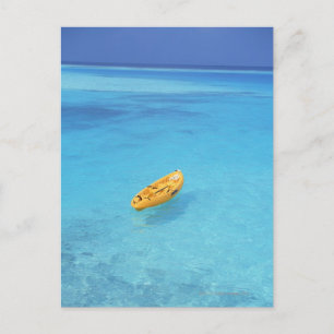 A canoe on the water postcard