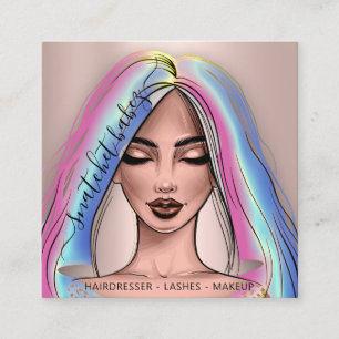 A Canvas of Creativity:Card That Brushes Up Agains Square Business Card