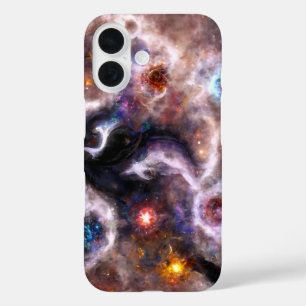 A Captivating Abstract Galactic Nebula iPhone 16 Case