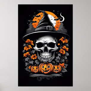 A Captivating Vision of Skeleton Witch Poster
