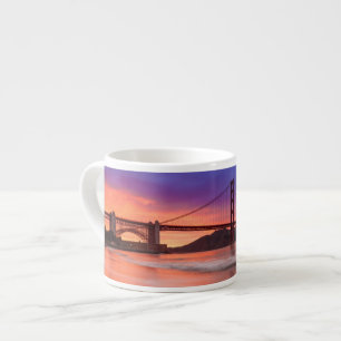 A capture of San Francisco's Golden Gate Bridge Espresso Cup