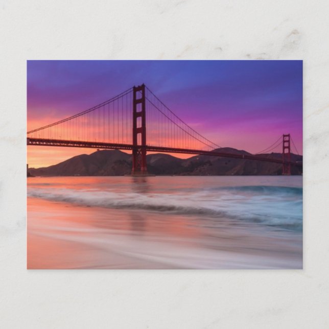 A capture of San Francisco's Golden Gate Bridge Postcard (Front)