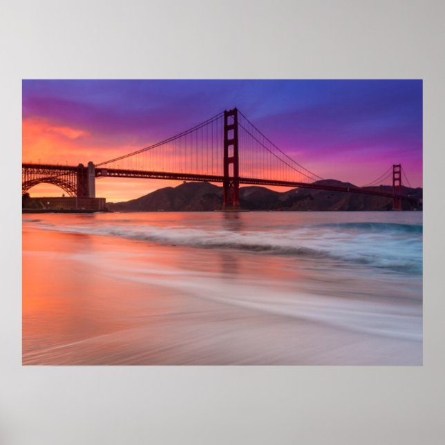 A capture of San Francisco's Golden Gate Bridge Poster (Front)