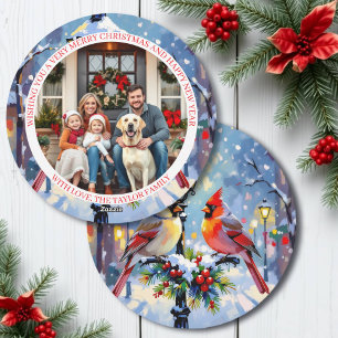 A Cardinal Christmas Photo Template Personalised