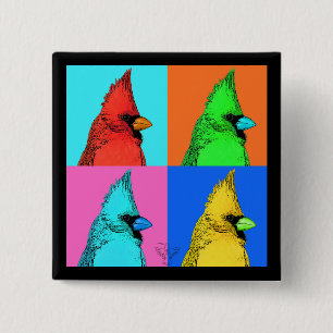 A Cardinal of a Different Colour 15 Cm Square Badge