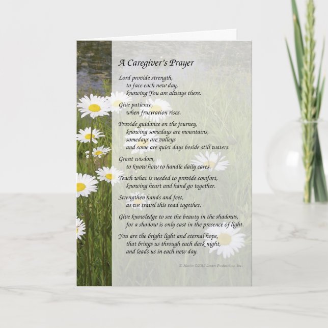 A Caregiver's Prayer - Greeting Card (Front)