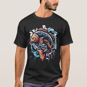 A carp leaping out of the water. T-Shirt