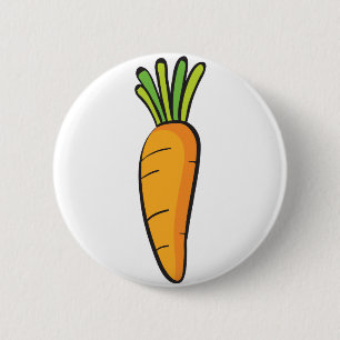 a carrot 6 cm round badge