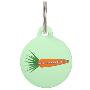 A Carrot for Christmas Reindeer Custom Dog Tag