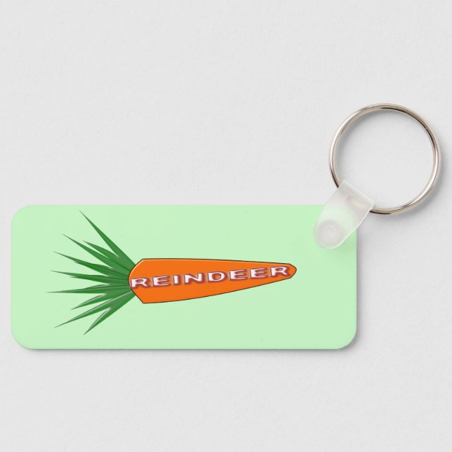 A Carrot for Christmas Reindeer Custom Key Ring (Front)