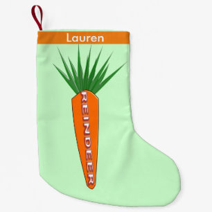 A Carrot for Christmas Reindeer Custom Small Christmas Stocking