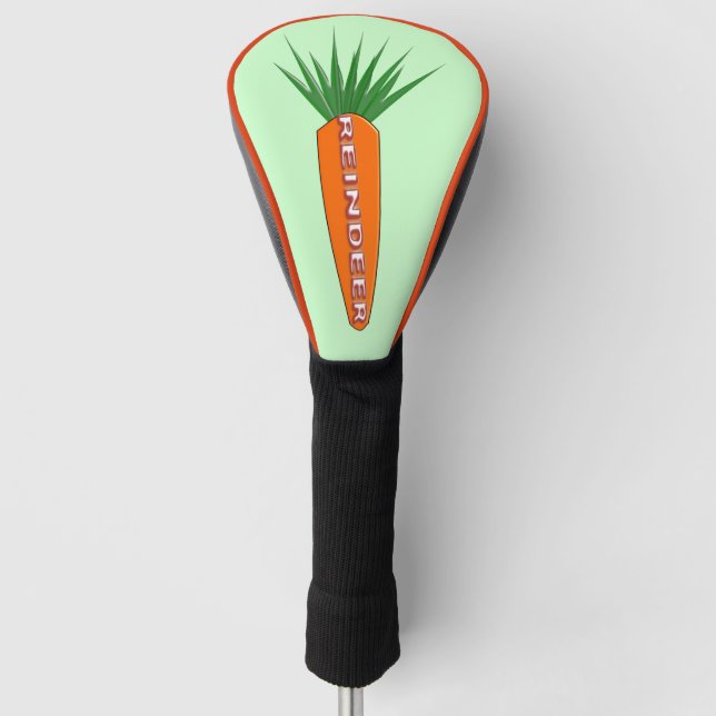 A Carrot for Christmas Reindeer Golf Driver Cover (Front)