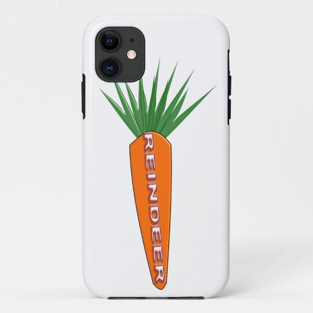 A Carrot for Christmas Reindeer iPhone Case (Back)