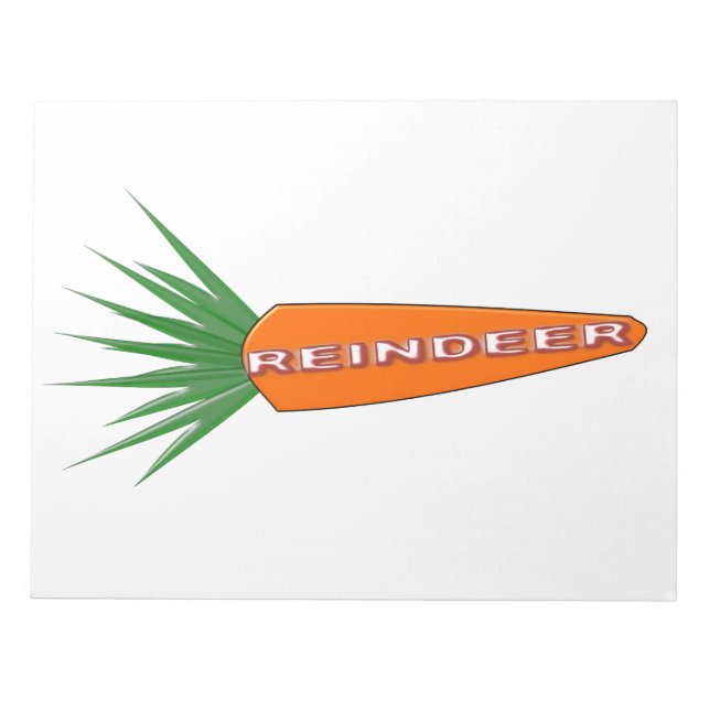 A Carrot for Christmas Reindeer Notepad (Front)