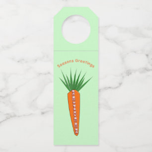 A Carrot for Christmas Reindeer Personalised Bottle Tag