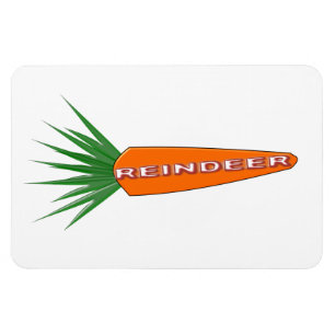 A Carrot for Christmas Reindeer Premium Magnet