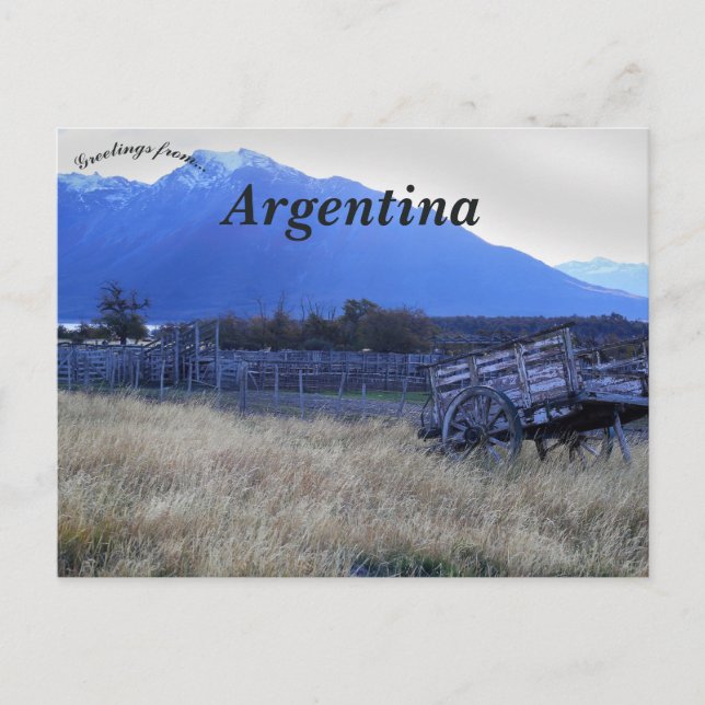A Cart in Patagonia Argentina Postcard (Front)
