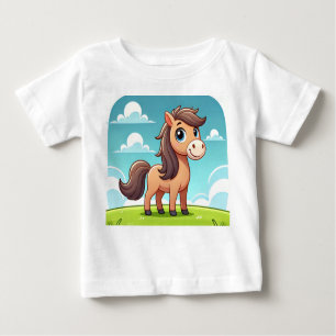 A cartoon baby Hourse design Baby T Shirt.  Baby T-Shirt
