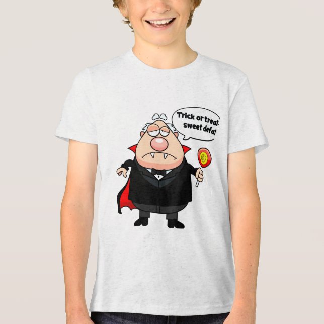 A Cartoon  Dressed in A Vampire Costume T-Shirt Tri-Blend Shirt (Front)