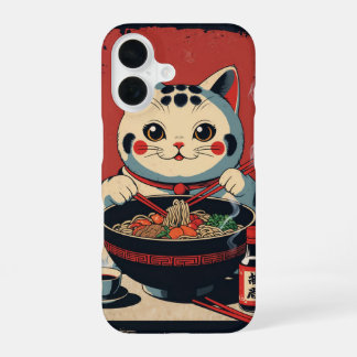 a cartoon maneki-neko cat  iPhone 16 case