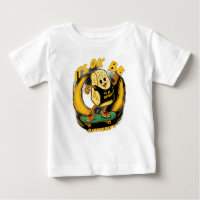 A cartoon mozzaerlla stick on the skateboard, attr