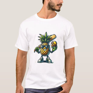 A cartoon pineapple playing character T-Shirt