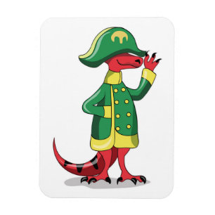 A Cartoon Tyrannosaur Rex Dressed As Napoleon. Magnet