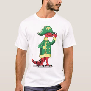 A Cartoon Tyrannosaur Rex Dressed As Napoleon. T-Shirt