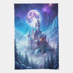 A Castle in Winter Tea Towel