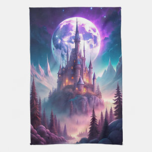 A Castle in Winter Tea Towel