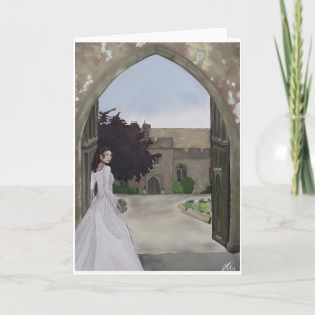 A castle wedding greeting card. card (Front)