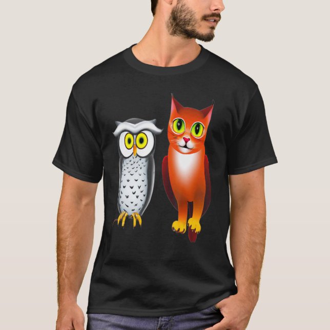 A CAT AND AN OWL 4 T-Shirt (Front)