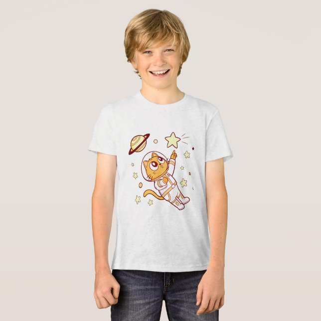 A Cat Beyond the Stars Tri-Blend Shirt (Front Full)