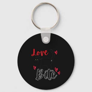 A Cat Bite Means Love, Kitty Valentines Key Ring