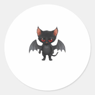 A cat demon on Halloween night Classic T-Shirt Classic Round Sticker