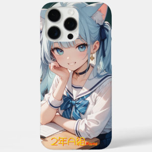 A Cat-Ear Girl at School iPhone 16 Pro Max Case