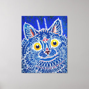 A cat in gothic style by Louis Wain  Canvas Print