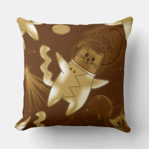 A cat in outer space. cushion