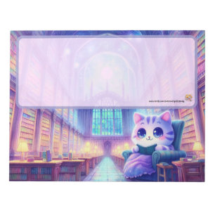 A Cat in the Library Notepad
