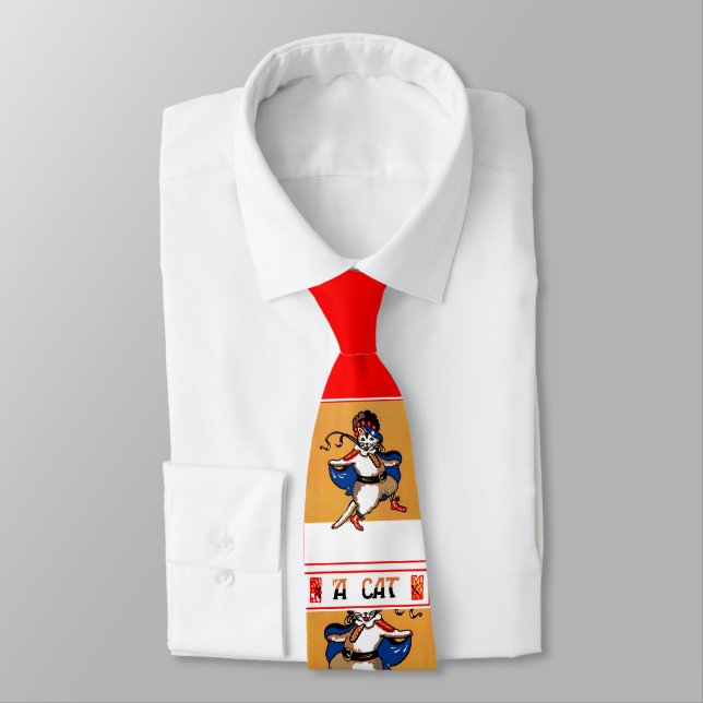 A Cat print Tie (Tied)