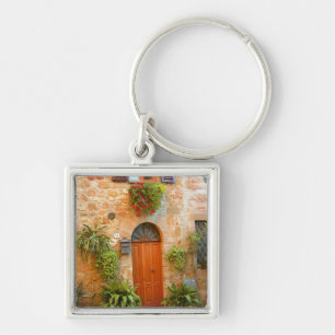 A cat seeks entrance to home in Pienza, Italy. Key Ring