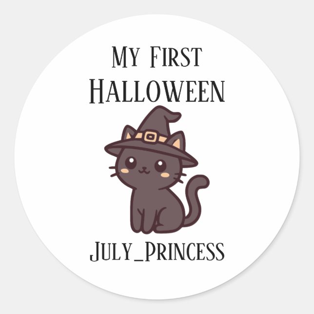 A cat wearing a hat for cat lovers and holidays classic round sticker (Front)