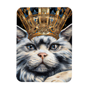 A Cat With a Crown Magnet