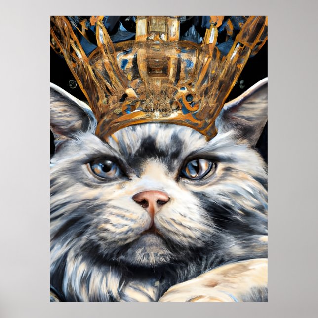 A Cat With a Crown Poster (Front)