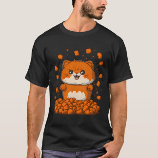 A cat with tater tots on its head and paws.  T-Shirt