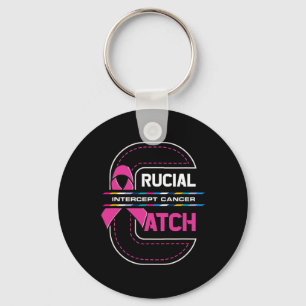 A Catch Intercept Cancer Breast Cancer Awareness  Key Ring