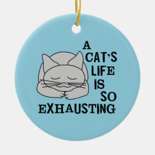 A Cat's Life Ceramic Tree Decoration