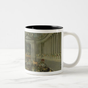A Cavalcade in the Winter Riding School Two-Tone Coffee Mug