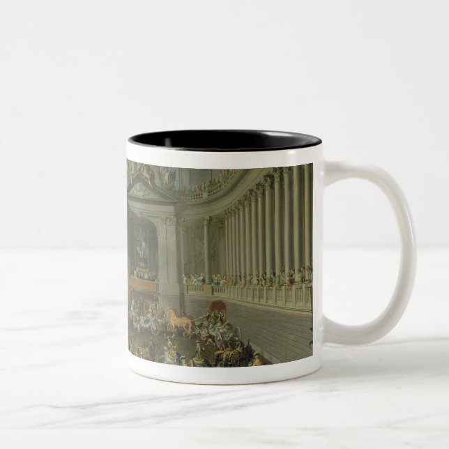 A Cavalcade in the Winter Riding School Two-Tone Coffee Mug (Right)