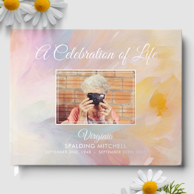 A Celebration of Life Funeral Memorial Service Guest Book (Creator Uploaded)